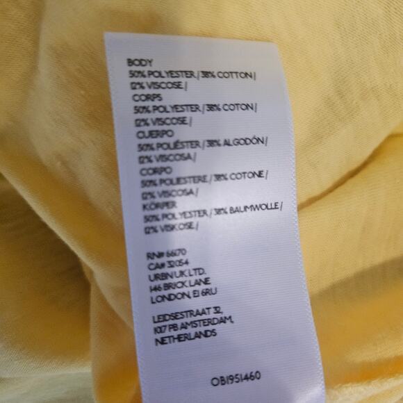 NWOT BDG Supercut Tank Top Sz XXL in Yellow - Picture 11 of 12